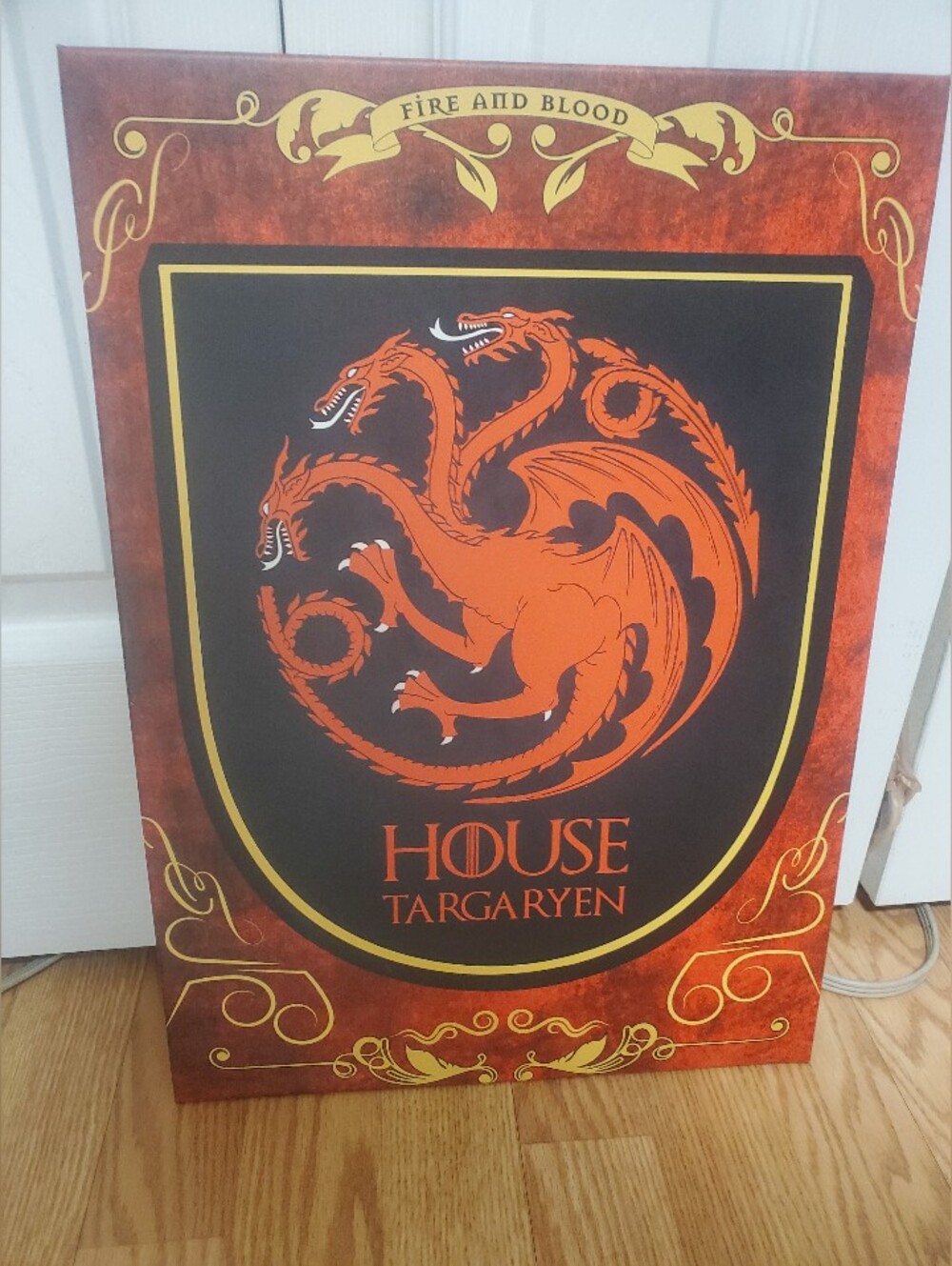 Game of Thrones House Targaryen Displate Metal Poster Decor Wall Art Unique Logo